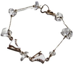 .Skatebracelet beaded gold color
