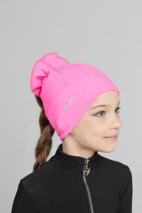 ..Ponytail hat pink