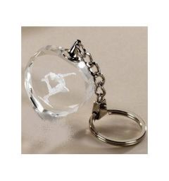 Crystal heart keyring