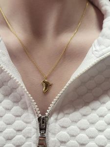 .Ice skate necklace 18K Gold plated