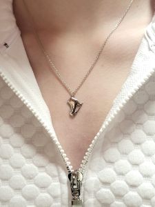 .Ice skate necklace Sterling silver