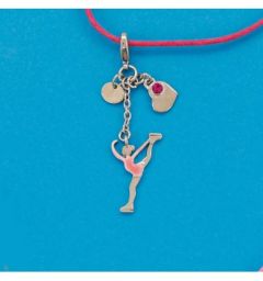 Pink skatergirl necklace
