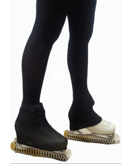 Boot-and heelcover tights black