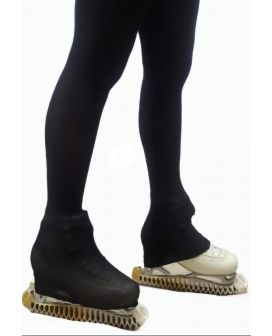 Boot-and heelcover tights black