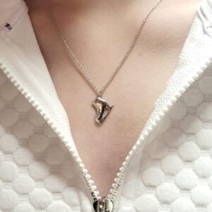 Ice skate necklace Sterling silver