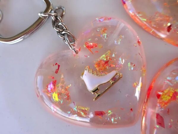 Schaats sleutelhanger Hart