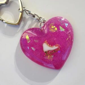 Schaats sleutelhanger Hart