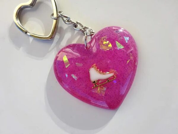 Schaats sleutelhanger Hart