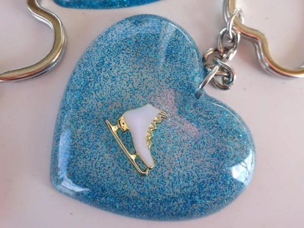 Schaats sleutelhanger Hart