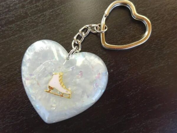 Schaats sleutelhanger Hart