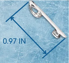 404b850d143a2549d217b3f067782426 Ice skate blade & chain 18K Gold Plated