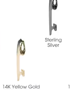 Ice skate blade & chain Sterling silver