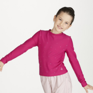 Longsleeve crystals fuchsia