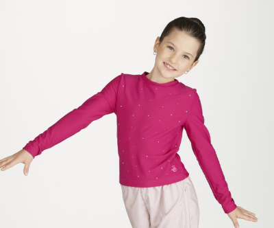 Longsleeve crystals fuchsia
