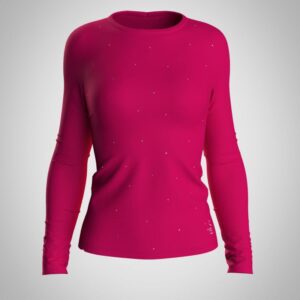 Longsleeve crystals fuchsia
